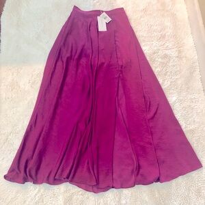Lucy Paris High Waisted Magenta Maxi Skirt Size S